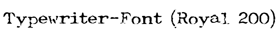 Typewriter-Font (Royal 200)