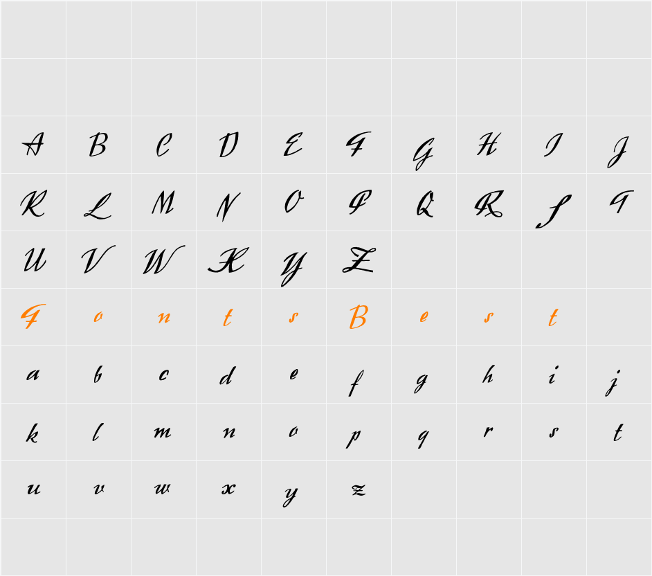 Exclusivite Character Map