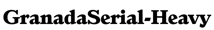 GranadaSerial-Heavy Font Image