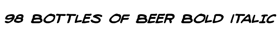 98 Bottles of Beer Bold Italic