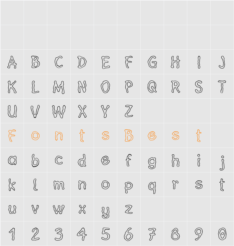 Heil Vertica Character Map