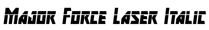 Major Force Laser Italic Font Image
