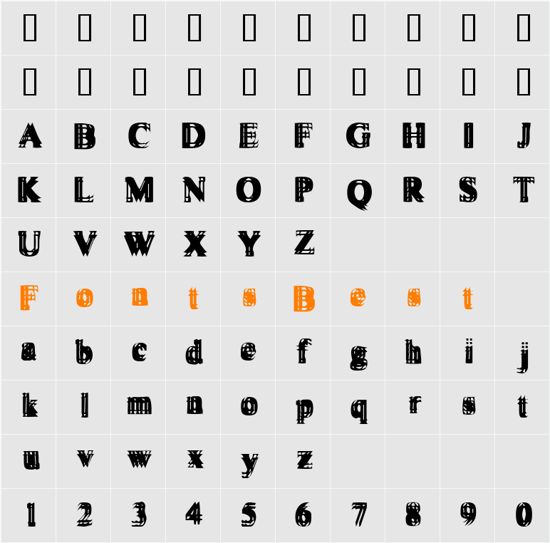 Vibrato Character Map