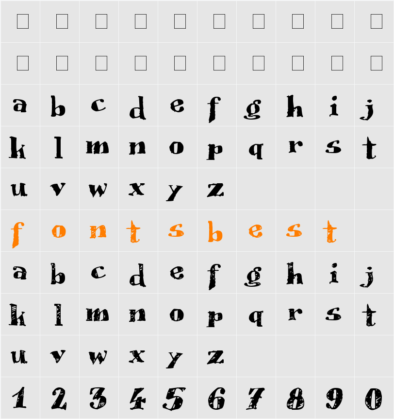 Scrubble Character Map