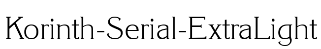 Korinth-Serial-ExtraLight Font Image