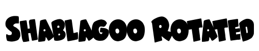 Shablagoo Rotated Font Image