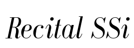 Recital SSi Font Image