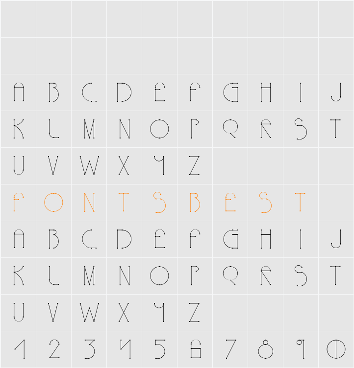 Polyline Typo Character Map