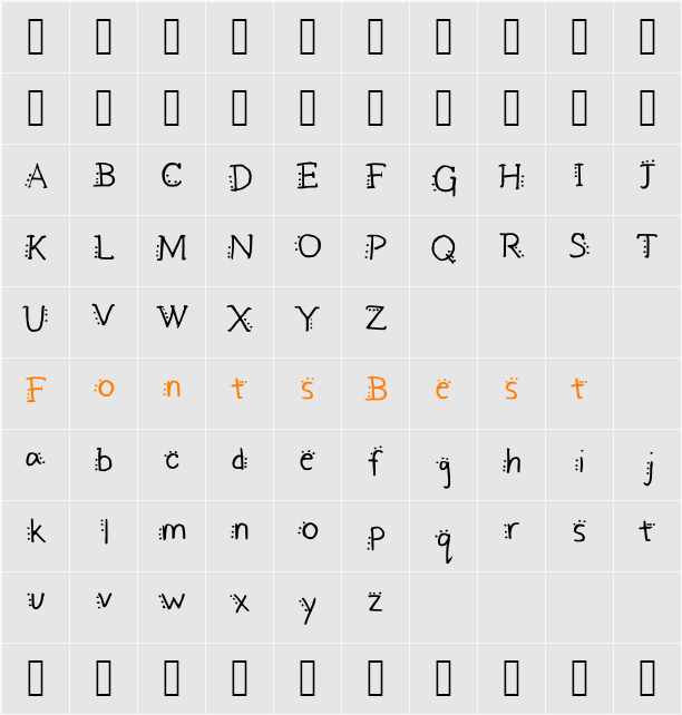 Triple Dotted Character Map