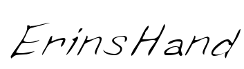 ErinsHand Font Image