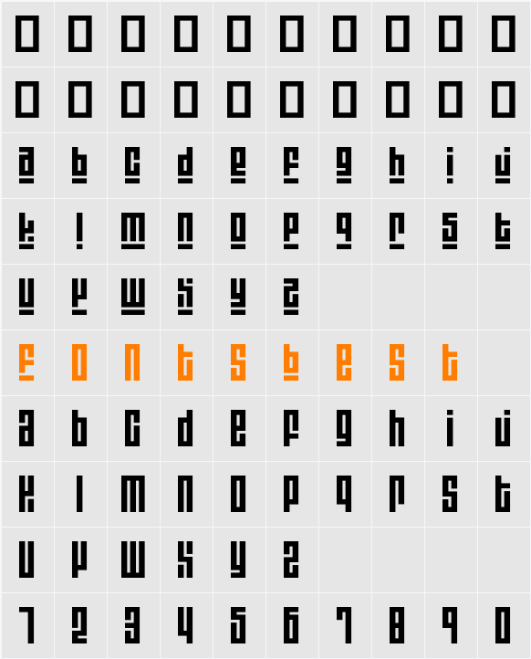 Blackout3 Character Map