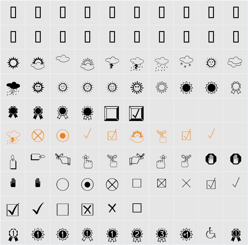 XIngyDingTwo Character Map