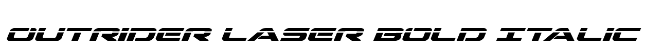 Outrider Laser Bold Italic Font Image