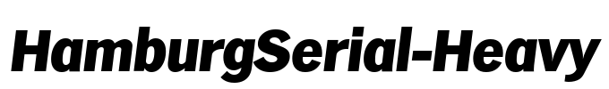 HamburgSerial-Heavy Font Image