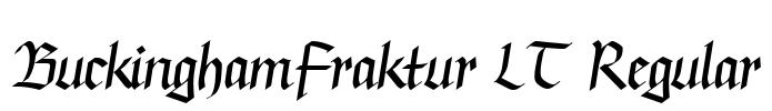 BuckinghamFraktur LT Regular Font Image