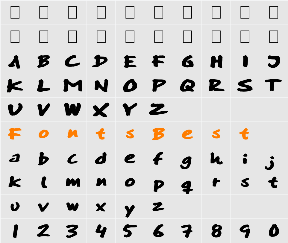 SkitserSwift Character Map
