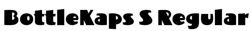BottleKaps S Regular Font Image
