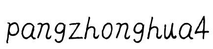 pangzhonghua4 Font Image