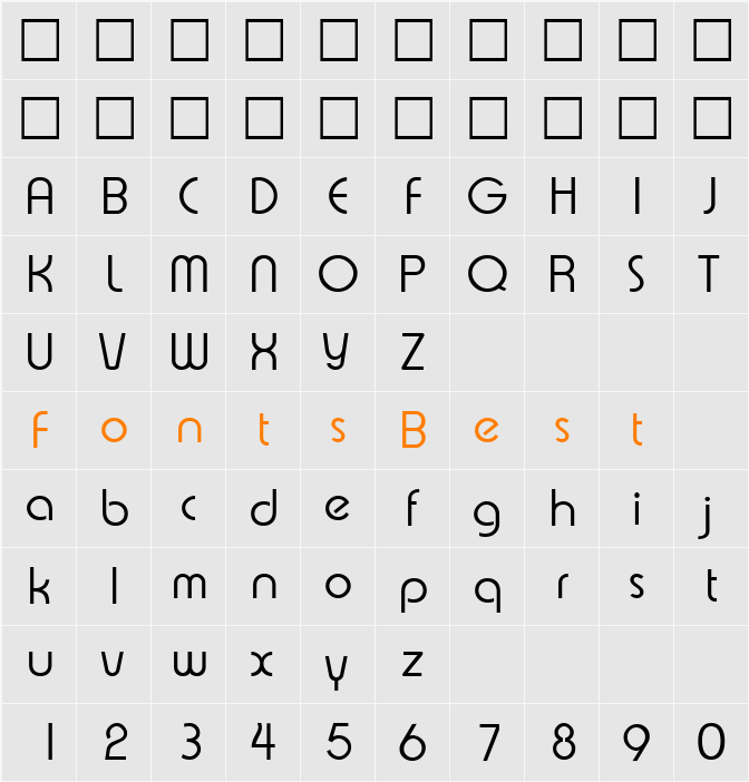 XpressiveLight Character Map