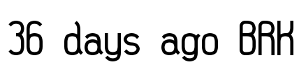 36 days ago BRK Font Image