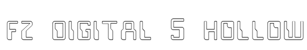 FZ DIGITAL 5 HOLLOW Font Image