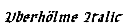 Uberhölme Italic Font Image