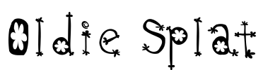 Oldie Splat Font Image