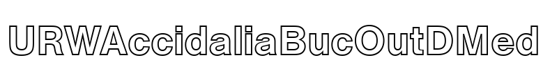 URWAccidaliaBucOutDMed Font Image
