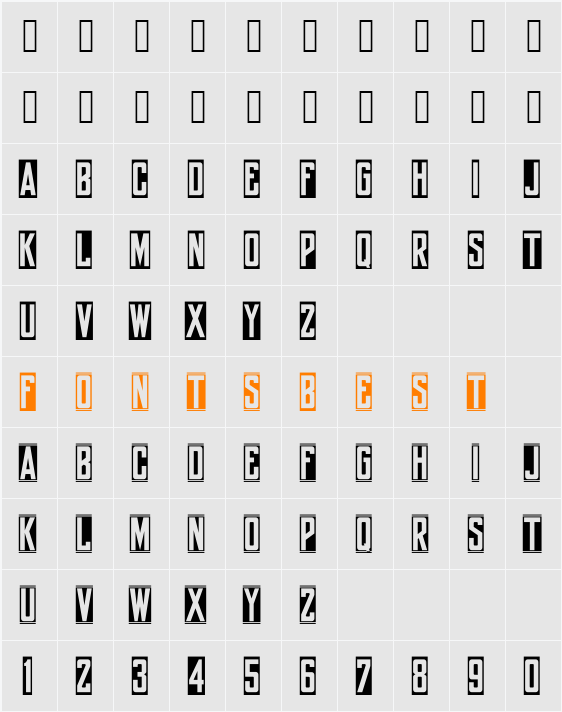yorkwhiteletter Character Map