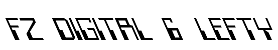 FZ DIGITAL 6 LEFTY Font Image