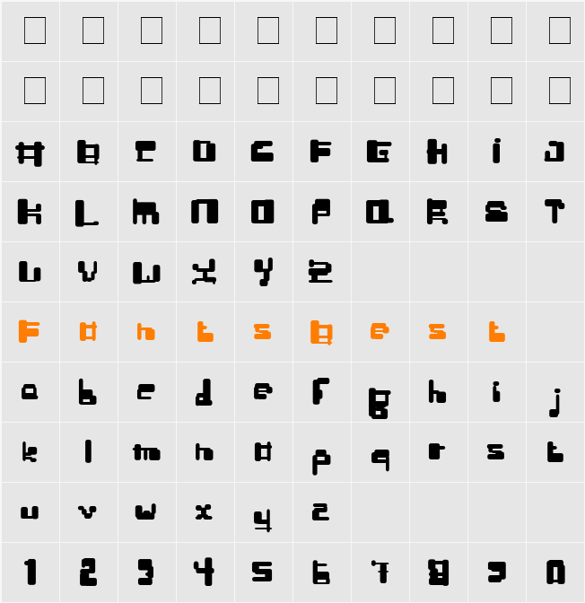 Stjart Character Map