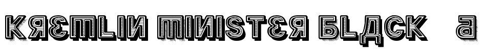 Kremlin Minister Black 3D Font Image