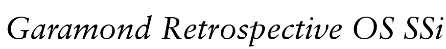 Garamond Retrospective OS SSi