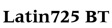 Latin725 BT Font Image