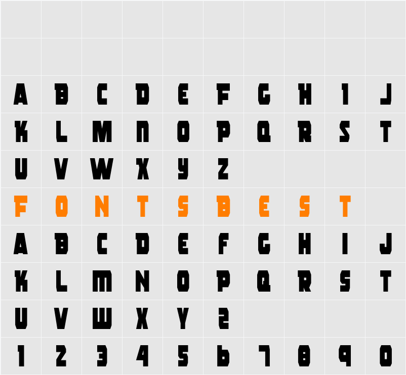 Rogue Hero Condensed Character Map