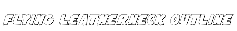 Flying Leatherneck Outline Font Image