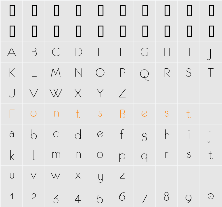eurofurence classic light Character Map