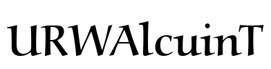 URWAlcuinT Font Image