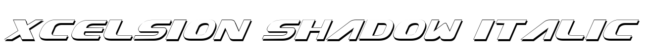 Xcelsion Shadow Italic Font Image