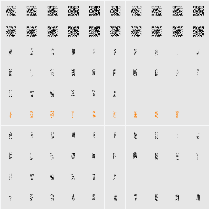 JustBrains Character Map