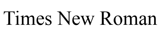 Times New Roman