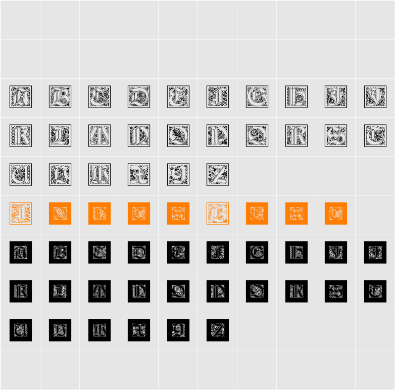 KaiserRotbartTwoCaps Character Map