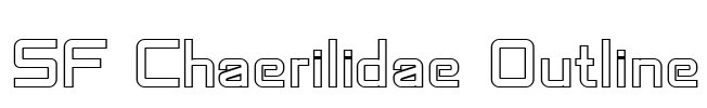 SF Chaerilidae Outline Font Image