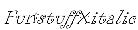 FunstuffXitalic Font Image