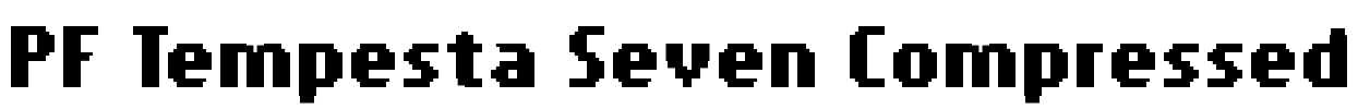 PF Tempesta Seven Compressed Font Image