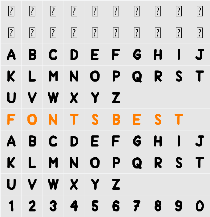 Handform Character Map