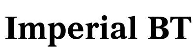 Imperial BT Font Image
