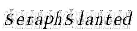 SeraphSlanted Font Image