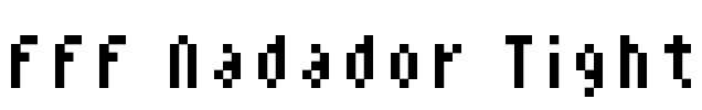 FFF Nadador Tight Font Image