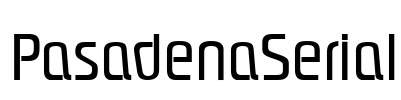 PasadenaSerial Font Image